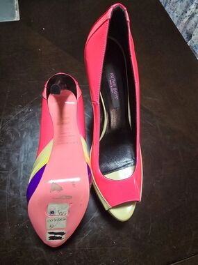 Ruthie Davis Pink Peep-Toe Pumps